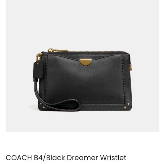 Coach Handbags - NWT Coach Leather Black Dreamer wristlet